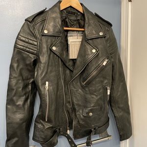 BLK DNM Black Leather Biker Jacket
